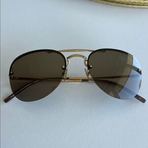 Giorgio Armani Brown and Gold Sunglasses